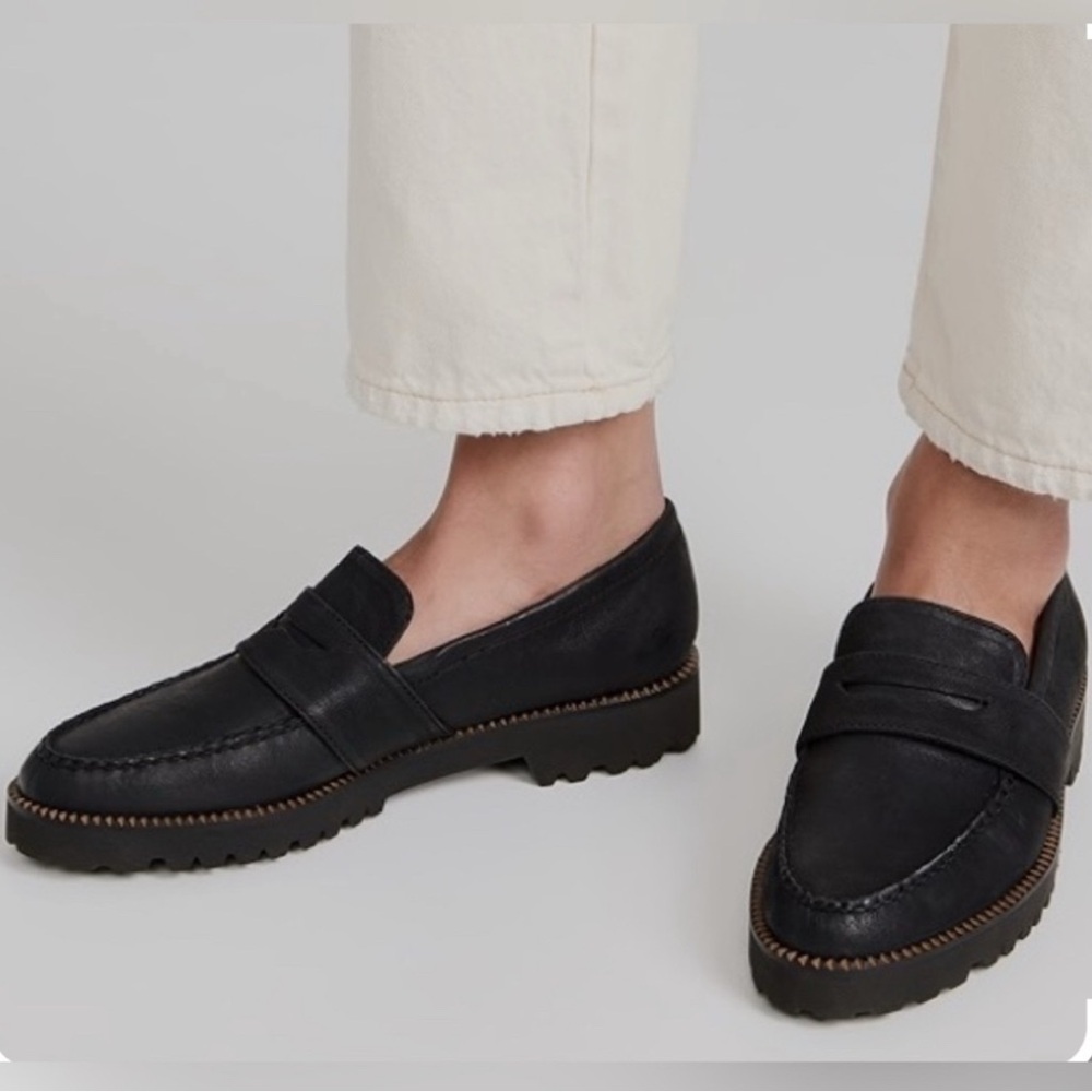 Freda Salvador Char Black Leather Loafers